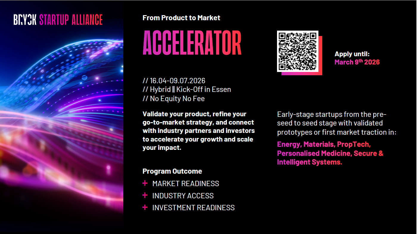 BRYCK Accelerator: German Fast-Track Program for Deep-Tech Start-ups